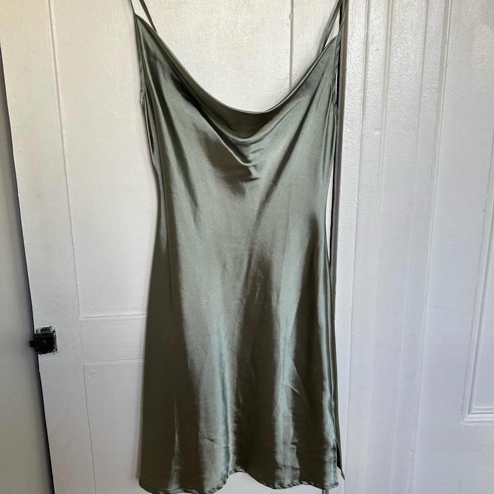 SHEIN Olive Green Mini Dress
